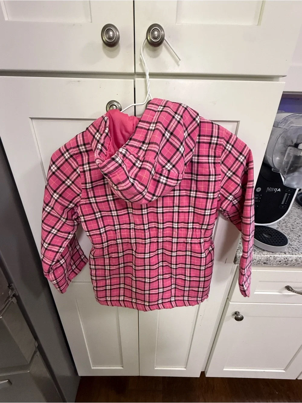 Gymboree Pink Plaid Hooded Puffer Jacket
